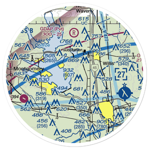 Flying Hare Field Airport (34XS) VFR Sectional Sticker (20 mile)