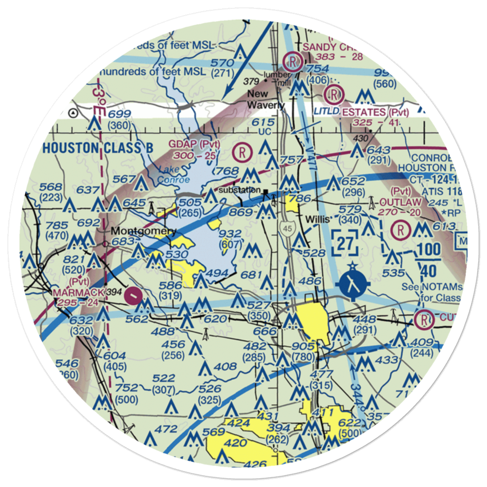Flying Hare Field Airport (34XS) VFR Sectional Sticker (30 mile) 