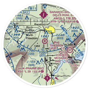 Thiessen Field (34WI) VFR Sectional Sticker (20 mile)