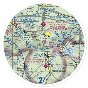 Thiessen Field (34WI) VFR Sectional Sticker (30 mile)
