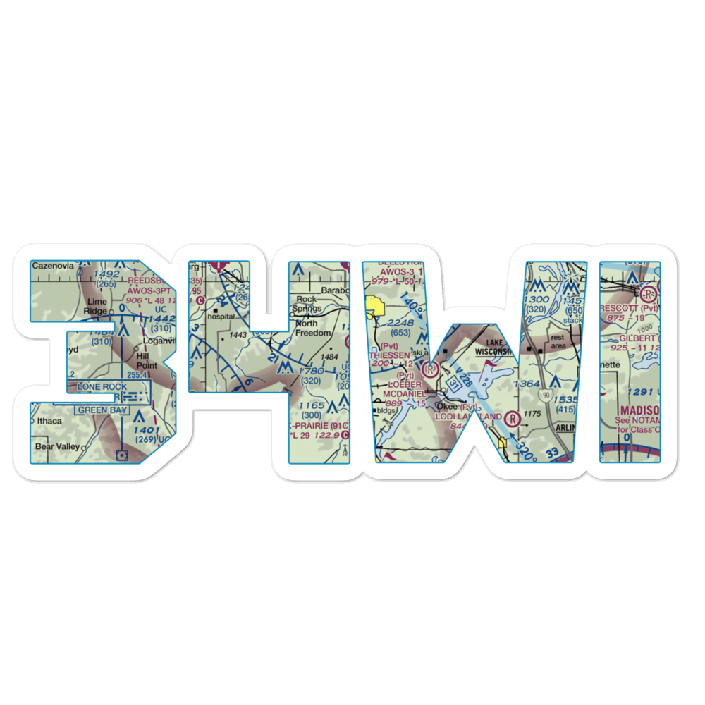 Thiessen Field (34WI) VFR Sectional Sticker 
