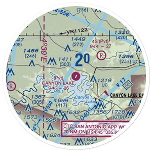 Canyon Lake Airport (34TS) VFR Sectional Sticker (20 mile)