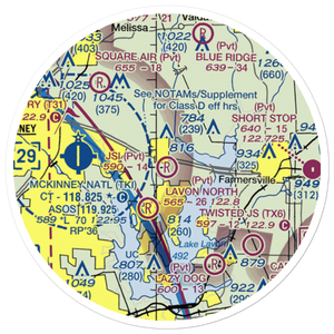 Jsi Airport (34TA) VFR Sectional Sticker (20 mile)