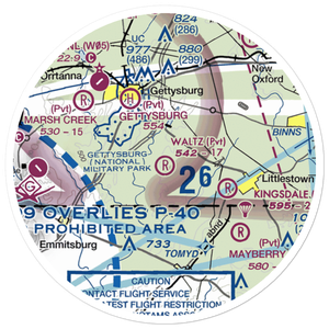 Waltz Airport (34PA) VFR Sectional Sticker (20 mile)