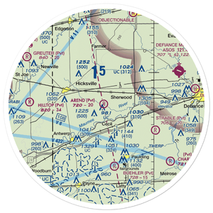 Arend Airport (34OH) VFR Sectional Sticker (30 mile)