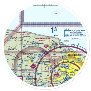 Hendershot Airport (34NY) VFR Sectional Sticker (30 mile)