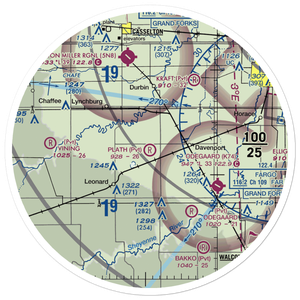 Plath Farms Airport (34ND) VFR Sectional Sticker (30 mile)