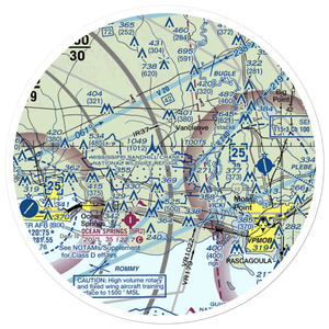 Colle Field (34MS) VFR Sectional Sticker (30 mile)