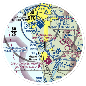 De Witt Property Airport (34MI) VFR Sectional Sticker (20 mile)