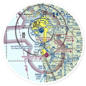 De Witt Property Airport (34MI) VFR Sectional Sticker (30 mile)