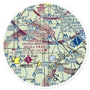 Coastal Ridge Airpark (34LS) VFR Sectional Sticker (20 mile)