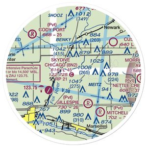 Jim Wehrli Memorial Airport (34IS) VFR Sectional Sticker (20 mile)