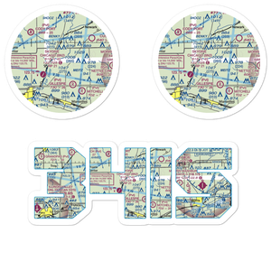Jim Wehrli Memorial Airport (34IS) VFR Sectional Sticker Pack
