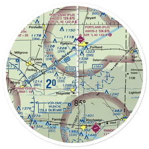 Windy P Ridge Airport (34IN) VFR Sectional Sticker (30 mile)