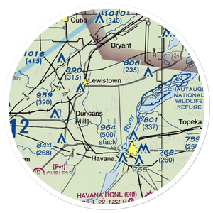 G. Bray Airport (34IL) VFR Sectional Sticker (20 mile)