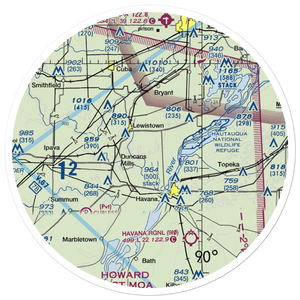 G. Bray Airport (34IL) VFR Sectional Sticker (30 mile)