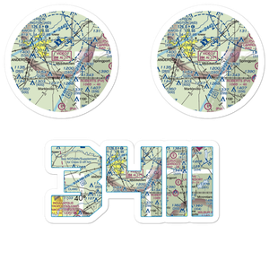 Burk Personal Use Airport (34II) VFR Sectional Sticker Pack