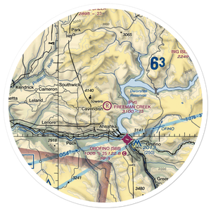 Freeman Creek Airport (34ID) VFR Sectional Sticker (30 mile)