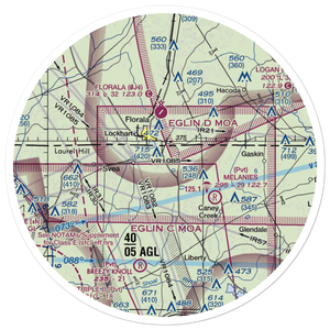 Ellis Agricultural Field (34FL) VFR Sectional Sticker (30 mile)