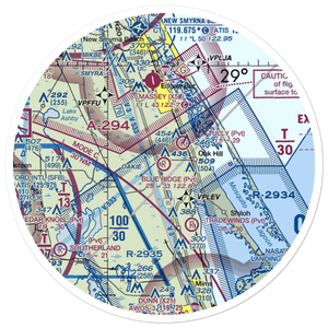Blue Ridge Flightpark Airport (34FD) VFR Sectional Sticker (30 mile)