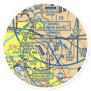 Simons Airport (34CO) VFR Sectional Sticker (20 mile)