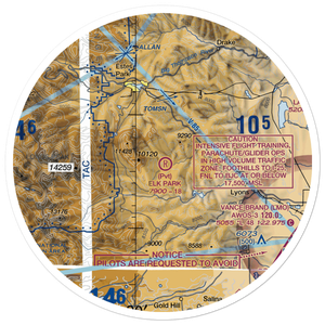 Elk Park Ranch Airport (34CD) VFR Sectional Sticker (30 mile)