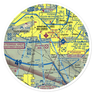 Gila River Memorial Airport (34AZ) VFR Sectional Sticker (30 mile)