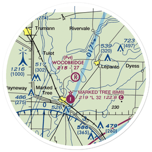 Woodbridge Field (34AR) VFR Sectional Sticker (20 mile)