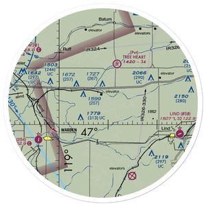Franz Ranch Airport (33WA) VFR Sectional Sticker (30 mile)
