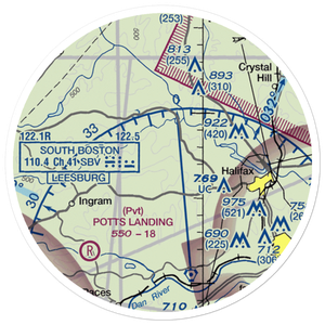 Fox Fire Airport (33VA) VFR Sectional Sticker (20 mile)