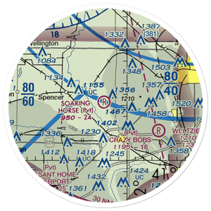 Soaring Horse Airport (33OI) VFR Sectional Sticker (20 mile)