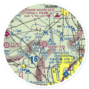 Sunset Strip (33OH) VFR Sectional Sticker (20 mile)