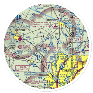 Sunset Strip (33OH) VFR Sectional Sticker (30 mile)