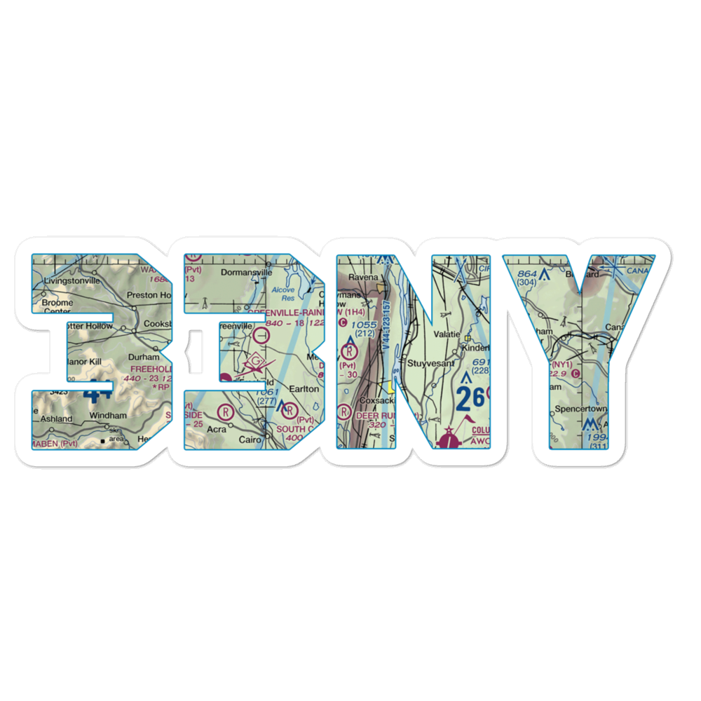 Wayne Delp Airport (33NY) VFR Sectional Sticker 