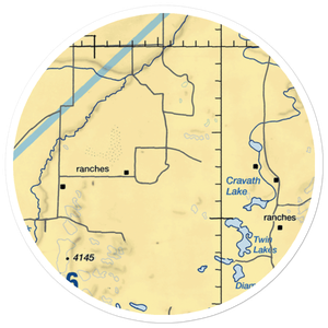 Orr Ranch Airport (33NE) VFR Sectional Sticker (20 mile)