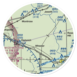 Isley Airport (33LL) VFR Sectional Sticker (20 mile)