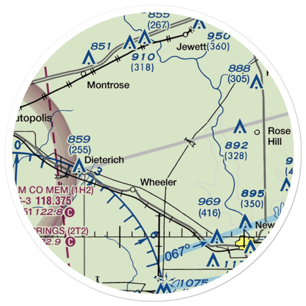 Isley Airport (33LL) VFR Sectional Sticker (20 mile) 