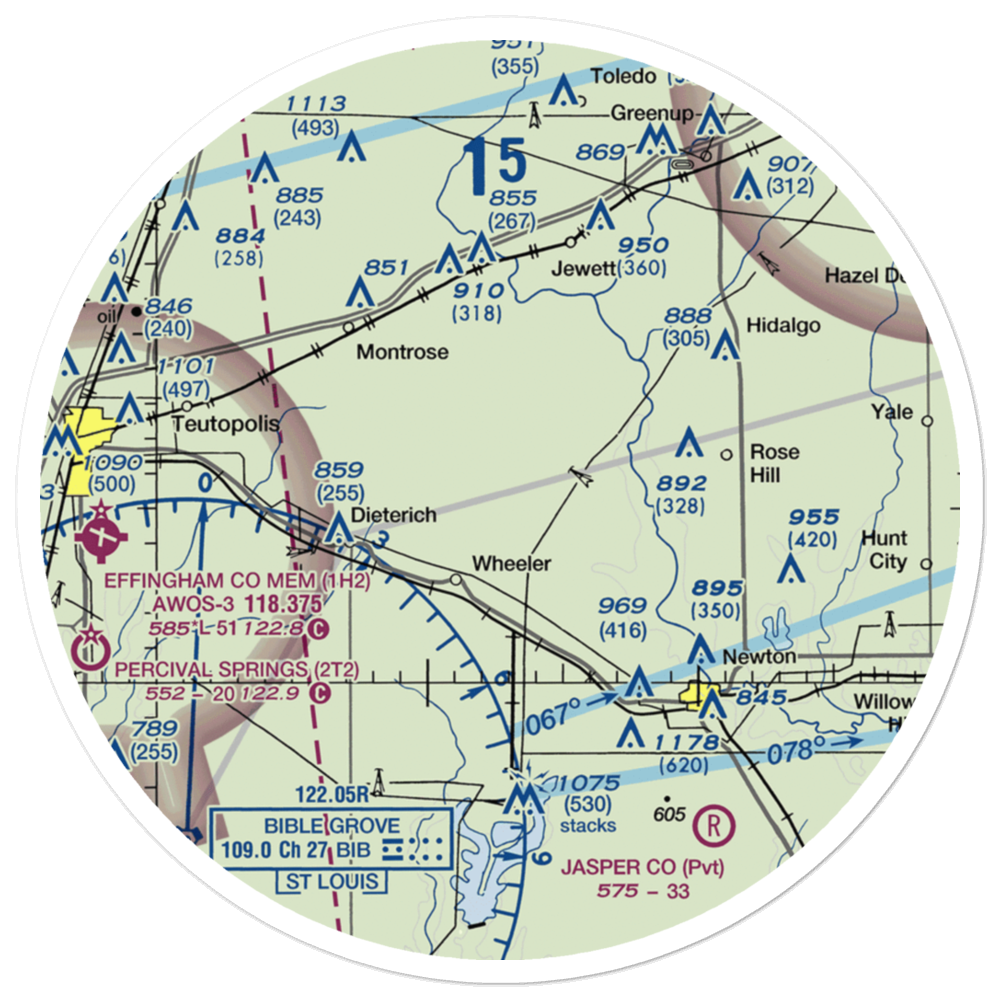 Isley Airport (33LL) VFR Sectional Sticker (30 mile) 