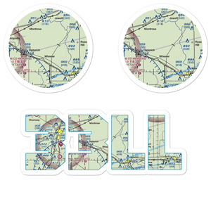 Isley Airport (33LL) VFR Sectional Sticker Pack
