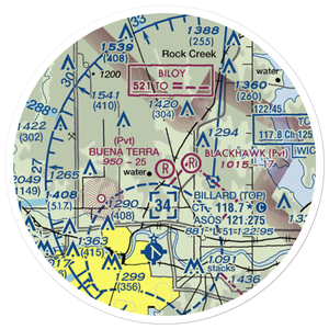 Buena Terra Airport (33KS) VFR Sectional Sticker (20 mile)