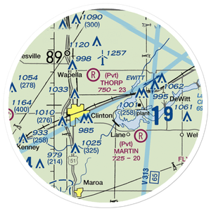John Scharff Airport (33IL) VFR Sectional Sticker (20 mile)
