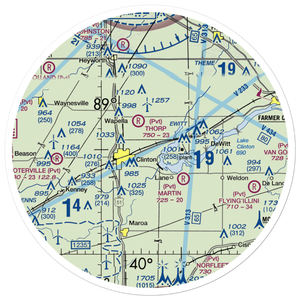 John Scharff Airport (33IL) VFR Sectional Sticker (30 mile)