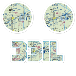 John Scharff Airport (33IL) VFR Sectional Sticker Pack