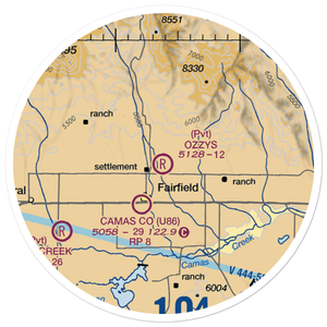 Ozzy's Airport (33ID) VFR Sectional Sticker (20 mile)