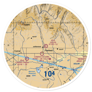 Ozzy's Airport (33ID) VFR Sectional Sticker (30 mile)