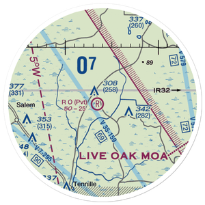 R O Ranch STOLport (33FD) VFR Sectional Sticker (20 mile)