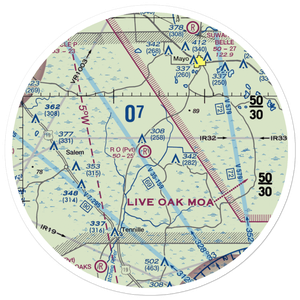 R O Ranch STOLport (33FD) VFR Sectional Sticker (30 mile)