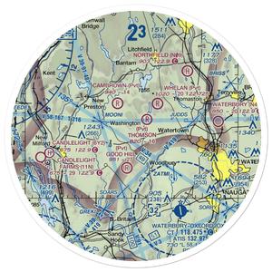 Irish Hills Farms Airport (33CT) VFR Sectional Sticker (30 mile)