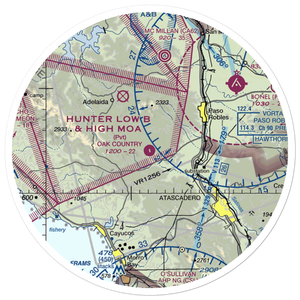 Oak Country Ranch Airport (33CL) VFR Sectional Sticker (30 mile)