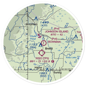 Bowman Airstrip (32WN) VFR Sectional Sticker (20 mile)